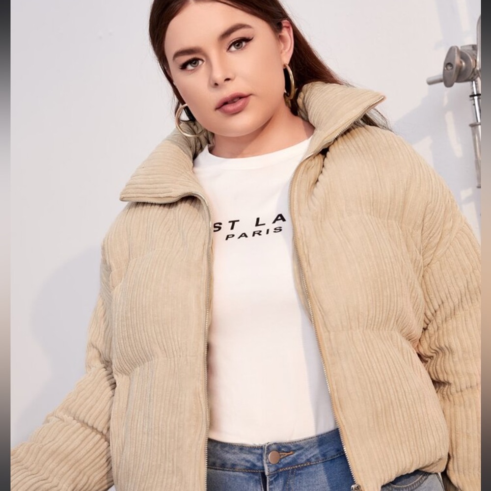 Khaki puffer jacket